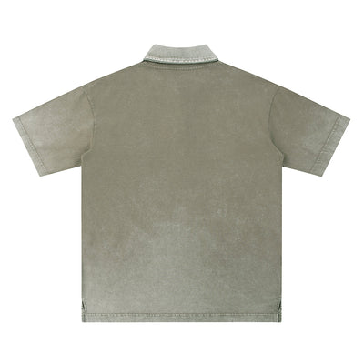 Heavyweight Reverse-Dyed Polo Shirt 320gsm