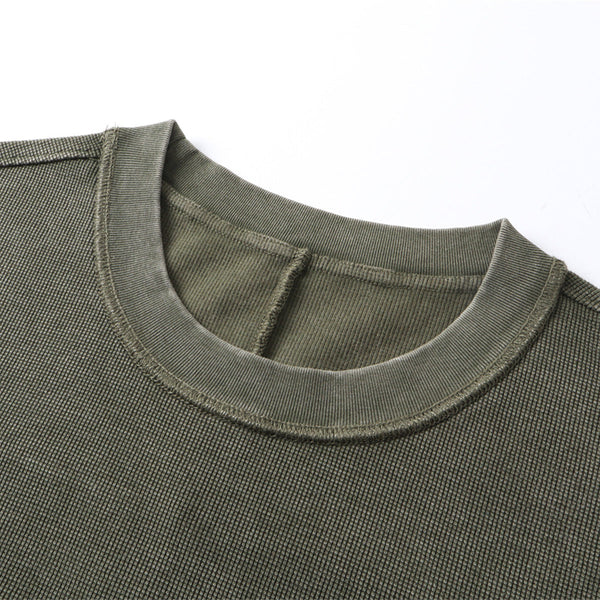 Vintage Washed Knitted Sleeveless Fitted Tank Top