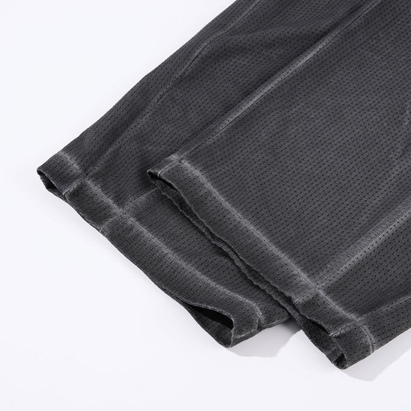 Heavy Wash Vintage Distressed Mesh Straight Pants