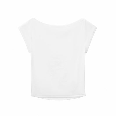 Solid Slim Fit Cropped Hot Girl Tee