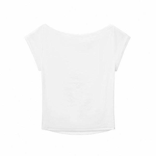 Solid Slim Fit Cropped Hot Girl Tee
