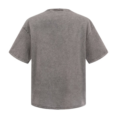 Oversized Street Style Vintage Faded Cotton T-Shirt