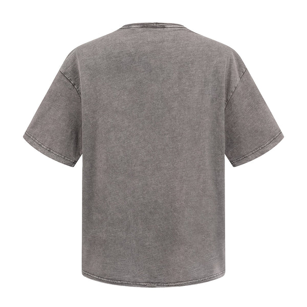 Oversized Street Style Vintage Faded Cotton T-Shirt