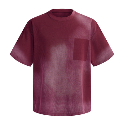 Gradient Fade Oversized Pocket Streetwear Tee