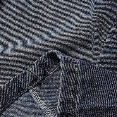 Panel Stitching Detail Dark Washed Denim Shorts