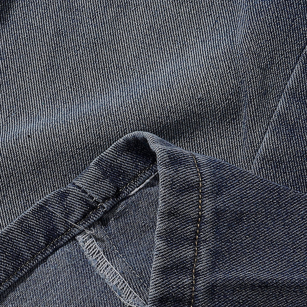 Panel Stitching Detail Dark Washed Denim Shorts