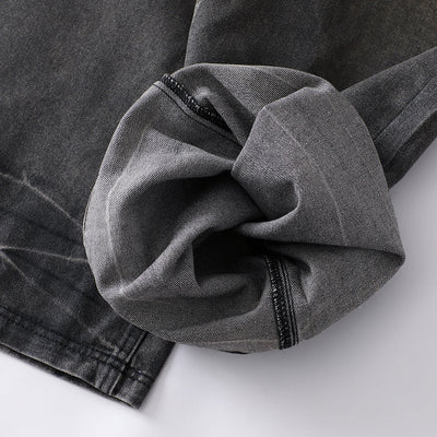 Vintage Whisker Wash Wide-Leg Jeans