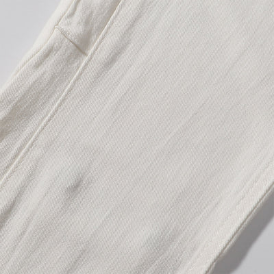 Snap Detail Slight Flared Hem Cargo Pants