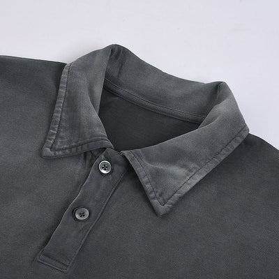 Gradient-Fade Cotton Polo Shirt 310gsm