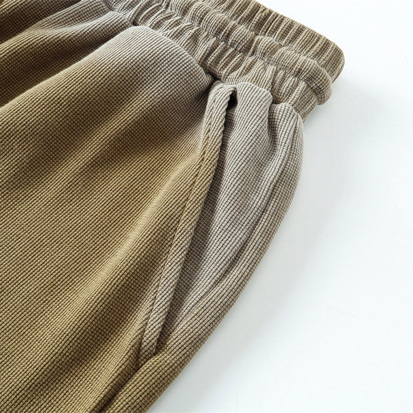 Ombre Color Drawstring Casual Lounge Elastic Waist Shorts