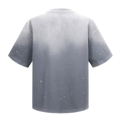 Splatter Dye Washed Distressed Air Mamba Cotton Tee