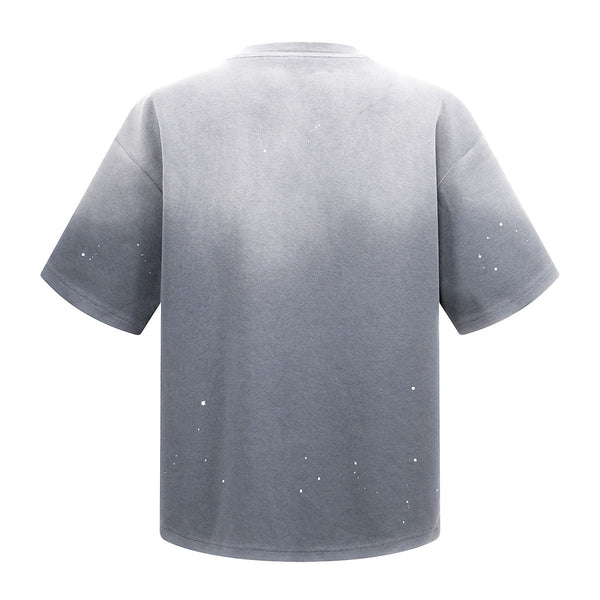 Splatter Dye Washed Distressed Air Mamba Cotton Tee