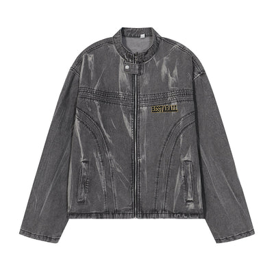 Streetwear Vintage Wash Denim Jacket
