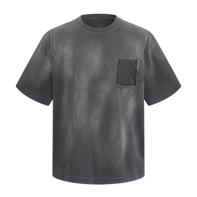 Tie Dye Pocket Oversized Cotton Streetwear T-Shirt