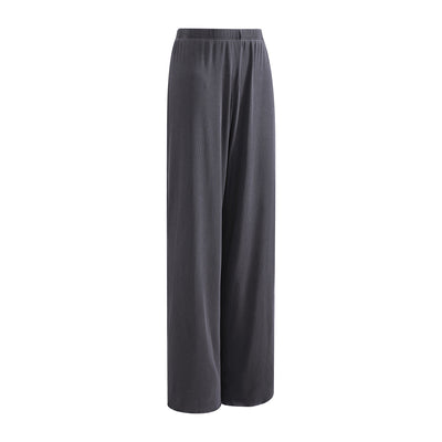 Women's Relaxed Straight Leg Ribbed Trousers