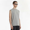 Raw Edge Distressed Studded Sleeveless Tee