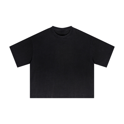 Reverse Fry Washed Vintage Casual Cotton Tee