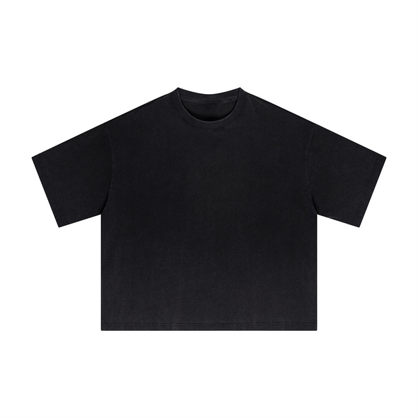 Reverse Fry Washed Vintage Casual Cotton Tee