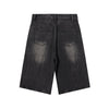 Vintage Washed Distressed Faded Denim Shorts