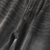 Washed Black Loose-Straight Jeans