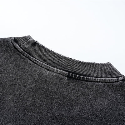 Layered Sleeve Two-Tone Oversized Streetwear T-Shirt