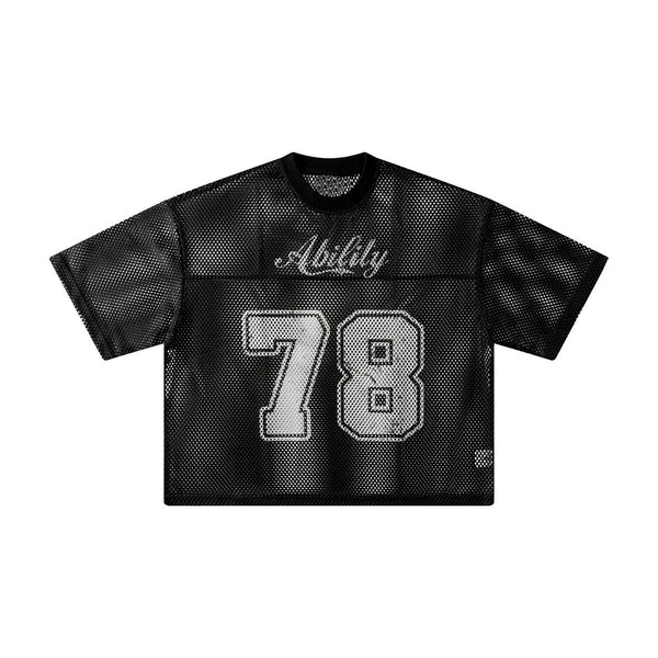 Retro Football Mesh Cropped Athletic Jersey 78