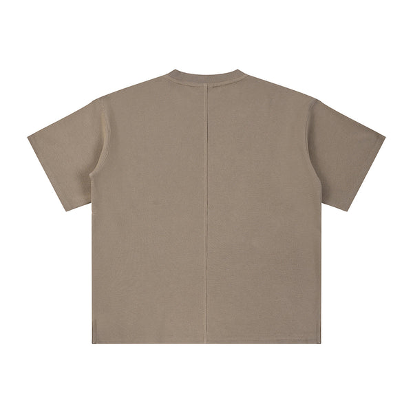 Heavyweight Waffle Split-Hem Texture T-Shirt