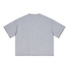 Oversized Minimal Tee Raw Edge Contrast Stitching