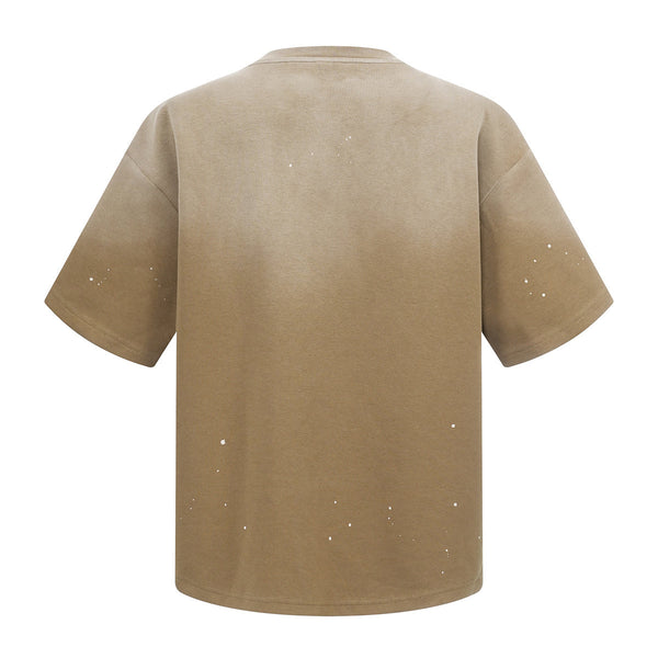 Splatter Dye Washed Distressed Air Mamba Cotton Tee