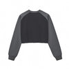Contrasting Colors Raglan Long-Sleeve Cropped Sweatshirt
