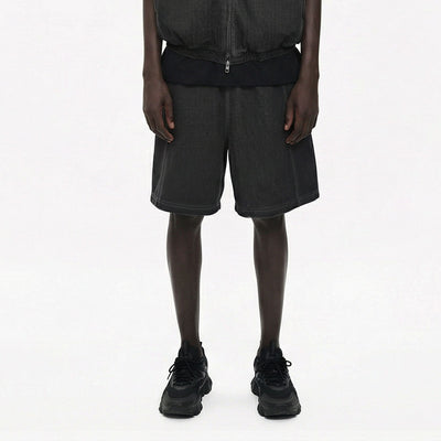 Breathable Mesh Athletic Elastic Waist Training Shorts