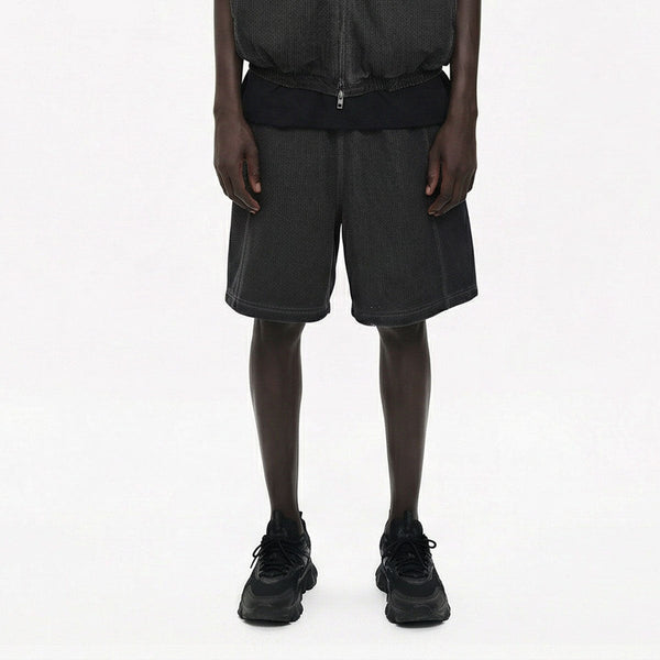 Breathable Mesh Athletic Elastic Waist Training Shorts