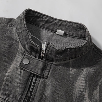 Streetwear Vintage Wash Denim Jacket