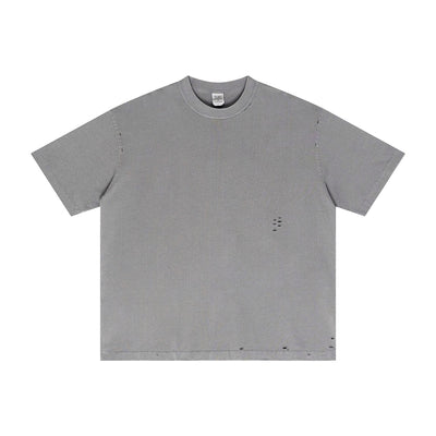 Vintage Wash Reverse Destructive T Shirt 275gsm