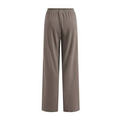 Women's Relaxed Straight Leg Ribbed Trousers