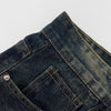 Straight Leg Distressed Denim Jeans