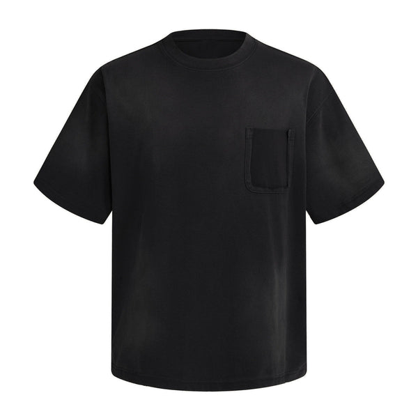 Swirl Dyed Distressed Pocket Loose Fit Crew Tee