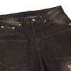 Acid Wash Destroyed Wide-Leg Jeans