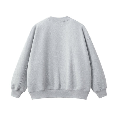 Solid Color Side-Split Fleece Sweatshirt