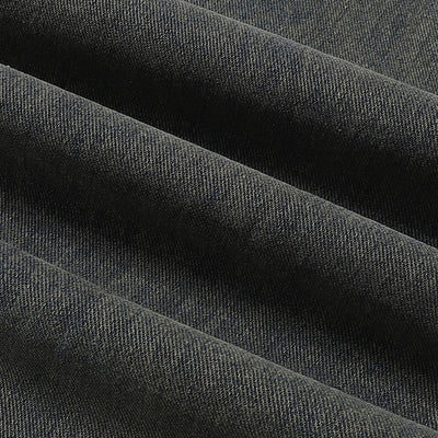 Utility Distressed Straight Leg Denim Jeans