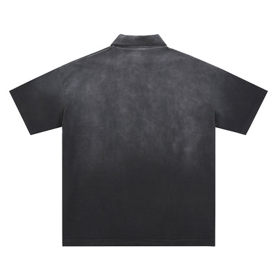 Gradient-Fade Cotton Polo Shirt 310gsm