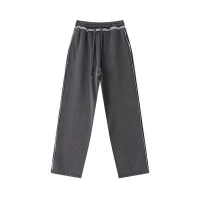 Raw Edge Straight Leg Fleece Sweatpants