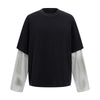 Washed Colorblock Contrast Sleeve Tee