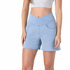 High Waist Stretch Denim Shorts