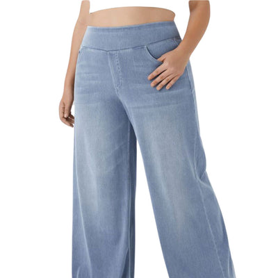 High Waist Stretch Wide Leg Denim Jeans