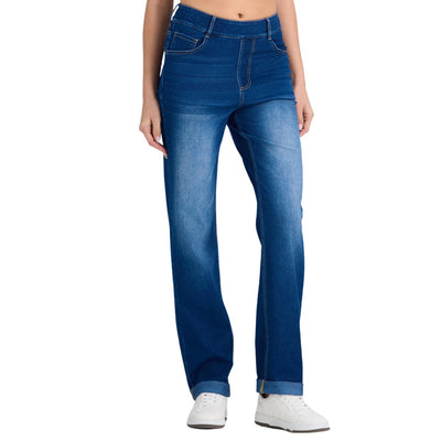 High Waist Stretch Straight Leg Yoga Jeans