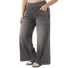 High Waist Stretch Wide Leg Denim Jeans