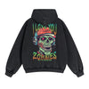 Zombies Graphic Double Slider Zip Hoodie-INNBLAC