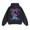 Zombies Graphic Double Slider Zip Hoodie-INNBLAC
