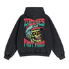 Zombies Graphic Double Slider Zip Hoodie-INNBLAC
